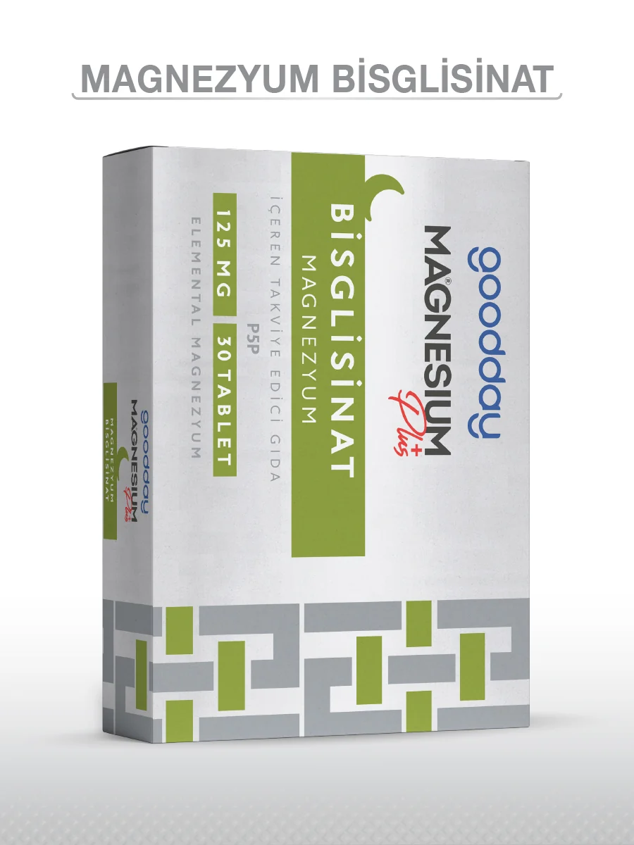 GOODDAY MAGNESIUM PLUS G (Mg. BİSGLİSİNAT) & P5P 30 TABLET